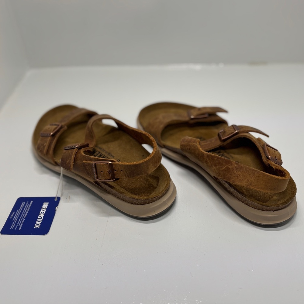 Birkenstock Milano Oiled Leather Sandals Brown EU 39 US Women’s 8–8.5 Backstrap - Picture 5 of 12